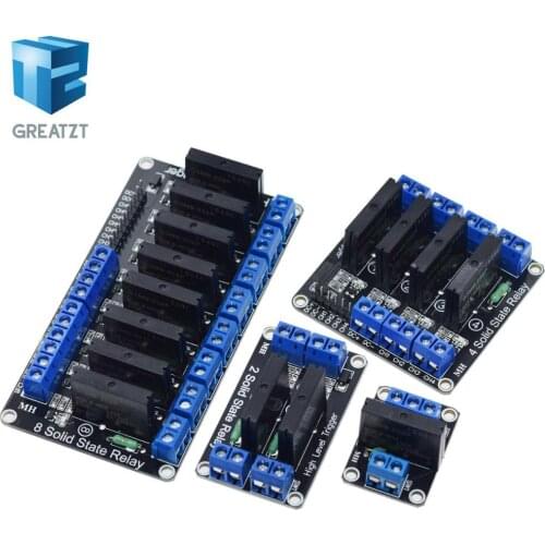 GREATZT 1pcs 1 2 4 8 Channel 5V DC Relay Module Solid State High / LowLevel SSR AVR DSP G3MB-202P Relay for Arduino