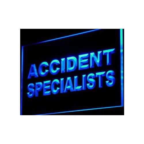 I884 Accident Specialists Services Display Light Signs On/Off Swtich 20+ Colors 5 Sizes