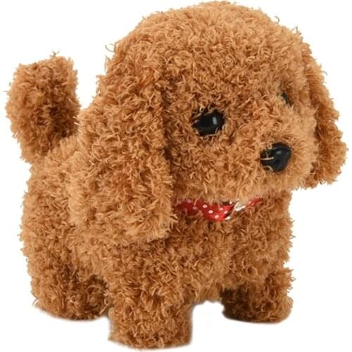 Simulation Stuffed Animal Puppy Can Bark Lovely Robot Collars Dog for Kids Halloween Gift with Battery Control