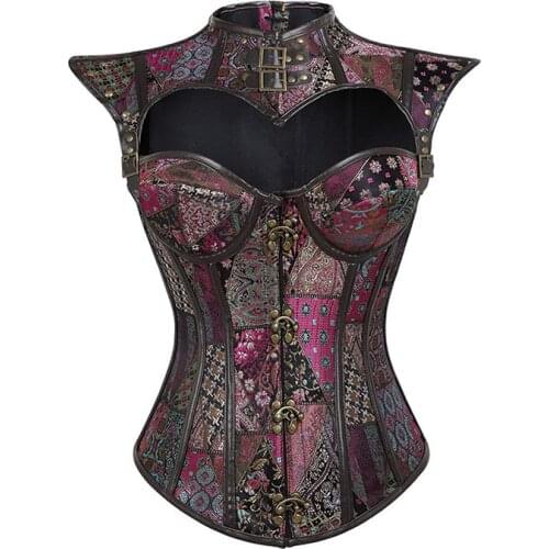 Punk Gothic corset and dark knight corset cosplay Sexy Body Bustier Overbust Corset Women Waist Cincher Corsets Black S-XXL