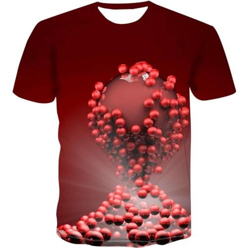 2020 hot fashion T-shirt geometric round t-shirt mens simple color top 3D cool unique print handsome s-6xl