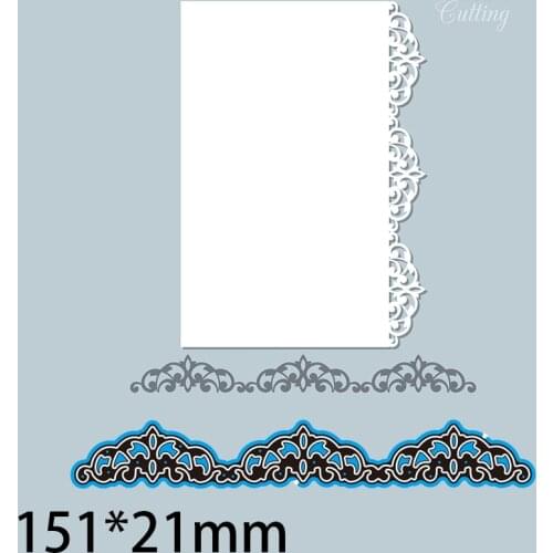 Metal Cutting Dies Hollow Card Laser Decoration New Scrapbook Decoration Template Embossing DIY Paper Card Craft 151*21 mm