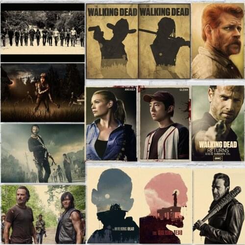 The Walking Dead Posters TV Show Kraft Paper Prints Wall Home Decoration Vintage Style Home art Brand mo27