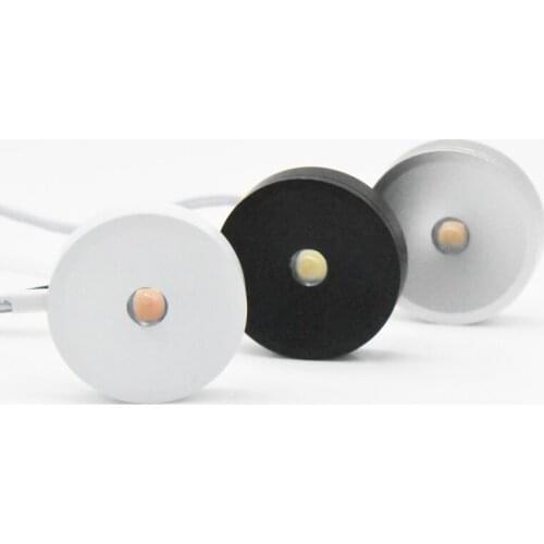 Dimmable IP65 1W Slim 8mm 12V 80Ra Mini LED Downlight Cabinet Kitchen Deck Gallery Display Spot Lighting Lamp Jewelry Spotlight