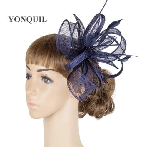 Sinamay Fascinator Hats Very Nice Wedding Bridal Hair Accessoires Elegant Women Wedding Headwear Fascinatos Accessories Headband