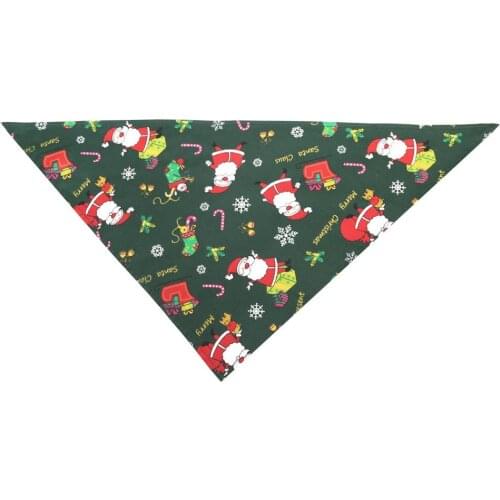 Pet Saliva Towel Cotton Pet Triangle Scarf Dog Scarf Cat Scarf Pet Supplies Christmas Pet Saliva Towel 100% Cotton