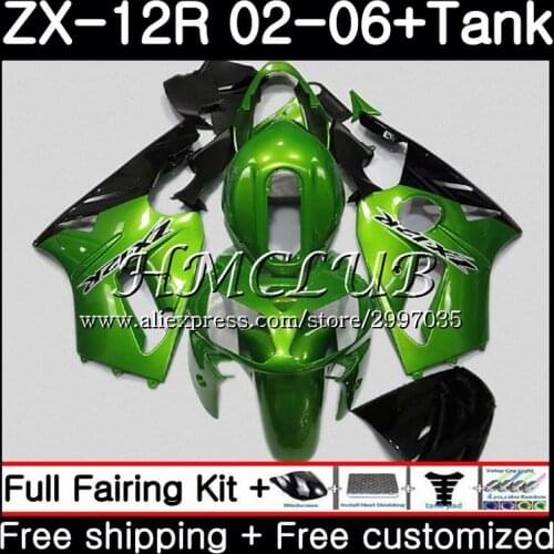 +light green Tank For KAWASAKI NINJA ZX1200 C ZX-12R 2003 2004 2005 2006 72HC.5 ZX 12R 1200CC 12 R ZX12R 03 04 05 06 Fairings