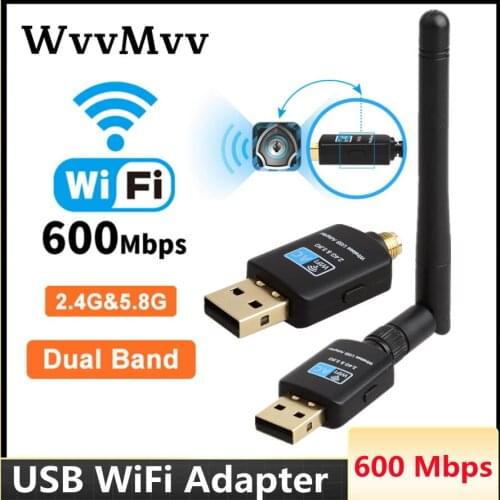 600Mbps USB Wifi Adapter 5.8GHz+2.4GHz USB Wifi Receiver Wireless Network Card USB Wifi High Speed Antenna Wifi Adapter