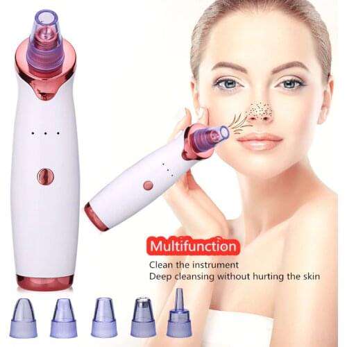 Electric Facial Vacuum Blackhead Remover Skin Care Acne Pore Cleaner USB Rechargeable Facial Vacuum Cleaner Beauty Skin Tool