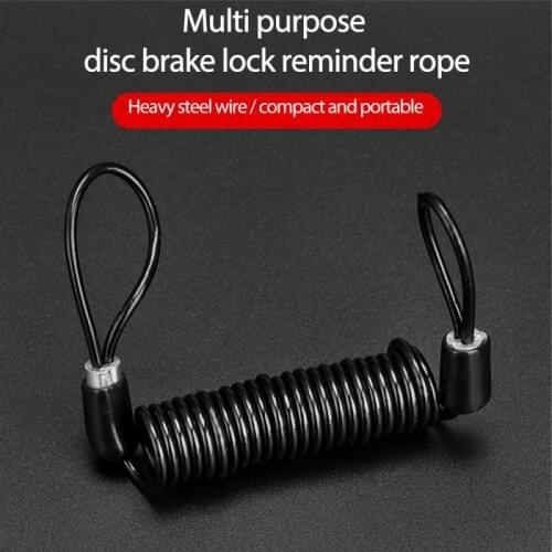 Bicycle portable reminder rope motorcycle helmet anti-theft spring rope travel wire rope riding accessories Bike Moto Tools