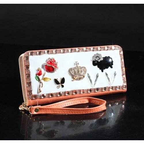 Women Handbag Rushed Handbags Bolsa Feminina 2015 New Hand Inlaid Diamond Patent Leather Wallet Purse Mianyang Korean Explosion