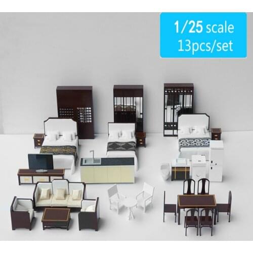 1/25 Scale Architecture Model Furniture Miniature Scales Toy For Ho Train Layout And Building Kits Toy