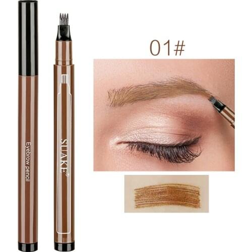 1pcs Four-Tips Eyebrow Pencil Microblading Tattoo Eyebrow Ink Pen Eye Brow Enhancer Long-lasting Waterproof Makeup Tool TSLM1