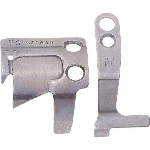 2 Pieces Fixed & Moveble Knife S02637-001 S02645-001 for Industrial Sewing Machines