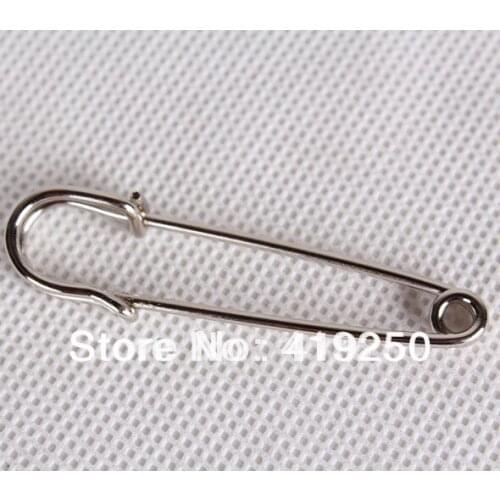 200pcs SIZE 60mm High quality Larger silver color Safety Pins