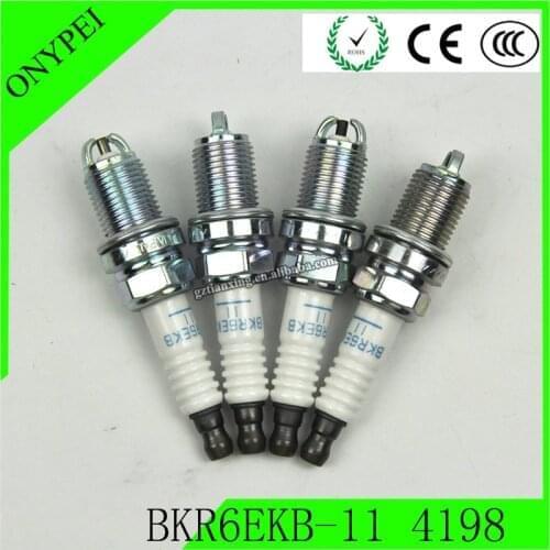 4-8PCS BKR6EKB-11 4198 Iridium Spark Plug For Toyota Nissan Opel Honda Ford Peugeot BKR6EKB11-4198 High Quality Parts