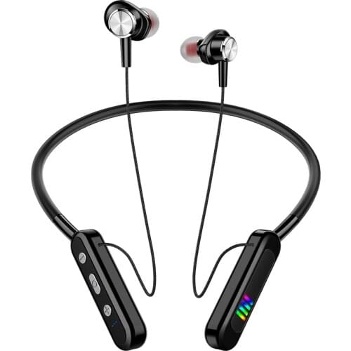 Wireless Headset Bluetooth 5.0 LED Colorful Light Stereo Headphone Wireless Sports Neckband Bluetooth Earphone