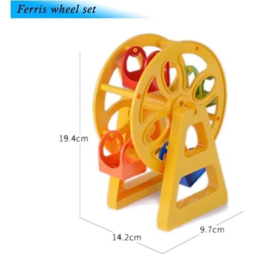 Amusement Park Large Particle Blocks Accessory Parts Slide Ladder Swing Seesaw Citys Building DIY Educational Bricks Toys Gift
