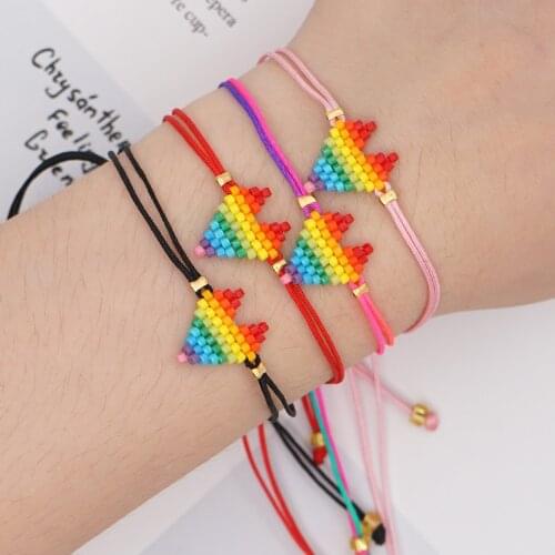 Go2boho Miyuki Bracelets Bileklik Boho Rainbow Heart Bracelet For Women Jewellery Design Bohemia Friendship Gift Jewelry Pulsera