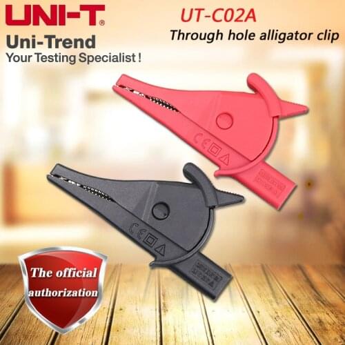 UNI-T UT-C02A Straight hole alligator clip 8mm diameter plug