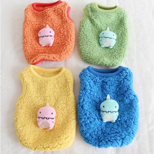 Fleece Dog Clothes Cartoon Puppy Pet Clothing For Dogs Coat Winter Warm Dog Vest Cat Clothes For Dogs Outfit Chihuahua Pet Vest