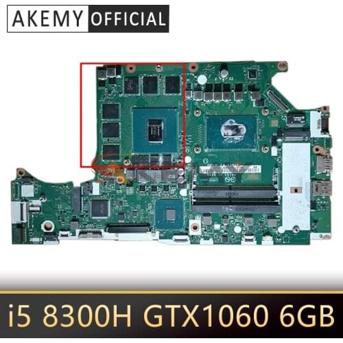 For ACER Predator Helios PH317-52 PH315-5 A717-72G laptop motherboard DH53F LA-F991P CPU i5 8300H GTX1060 6GB test Ok Mainboard