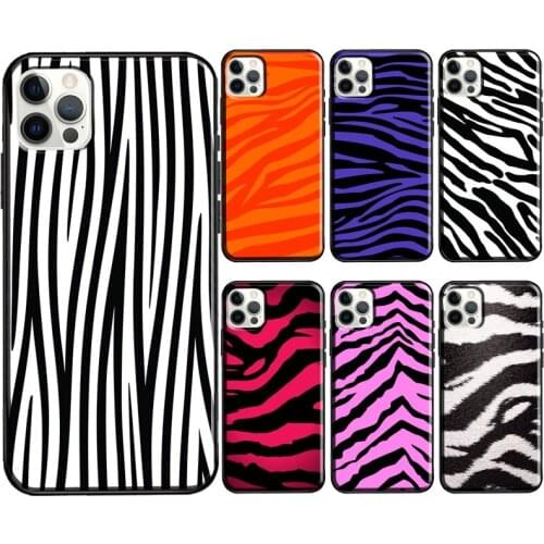 Wild Zebra Skin Pattern Print Soft Cover For iPhone 12 11 Pro Max X XR XS Max 5S SE 2020 8 7 Plus 12 Mini Phone Case