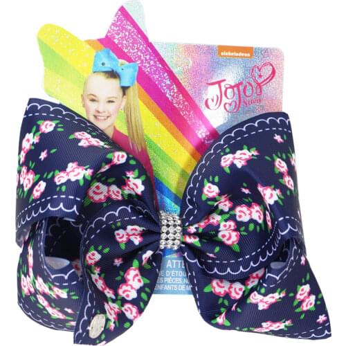 NEW 8Inches flowers Hair Bows With Clip For Kids Girls Boutique Big Hair Clip Hairgrips Headwear Hair Accessories