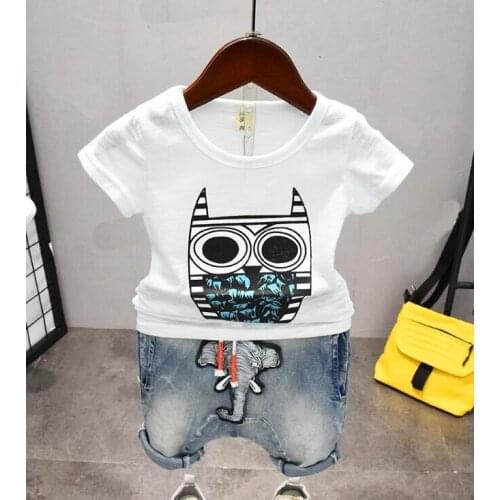 Boys Sport Suits summer Boys Clothing Sets short sleeve Cartoon T-shirt+ shorts Pants Casual 2-6 Years Child Boy Clothes 2-6yrs