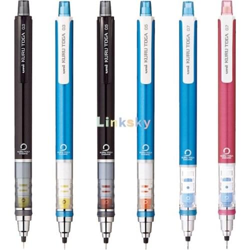 Uni Kurutoga Mechanical Pencil Standard, 0.3mm/0.5mm/0.7mm,Lead Rotation Mechanics,stable Writing Feeling,School Supplies