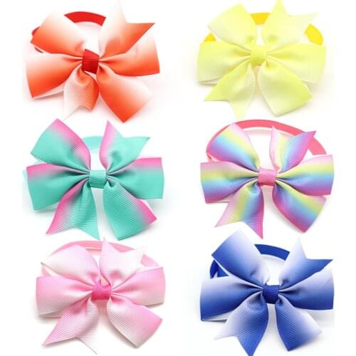 30 Pcs Pet Grooming Product Colorful Bowknot Dog Cat Bowties Handmade Puppy Dog Grooming Bow Ties Dog Accessories Dog Tie