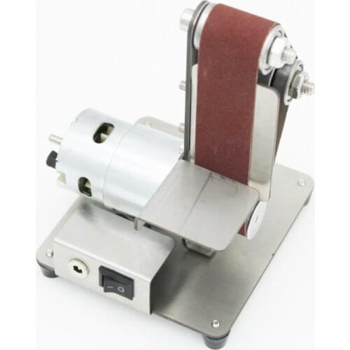 DIY Mini Belt Sander 110-240V Sanding Grinding Sharpening Machine Edge Sharpener 330x25mm Woodworking Metal Grinder Polishing