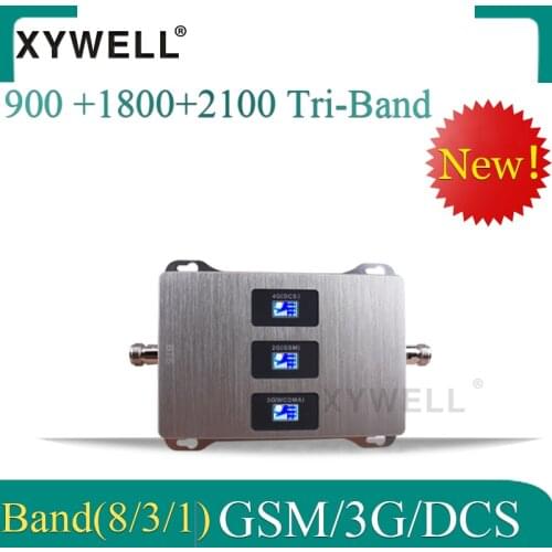 XYWELL 900 1800 2100 mhz Cell Phone Booster Tri Band Mobile Signal Amplifier 2G 3G 4G LTE Cellular Repeater GSM DCS WCDMA