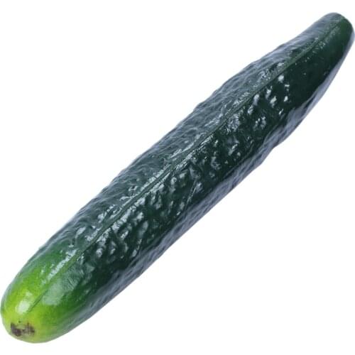 1 Pcs Soft PU Material Artificial Lifelike Green Cucumber Fake Vegetable Decoration