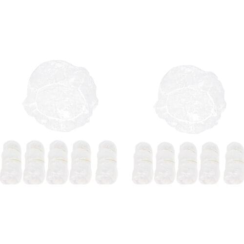 100pcs Clear Waterproof Disposable Bathing Shower Caps For Women Men