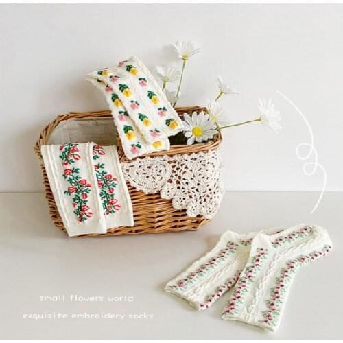 3 Pairs/lot New Baby Girls Socks Floral Medium Socks Kids Mesh Breathable Girls Socks Princess Kids 1-8 Years Floor Socks Stylis