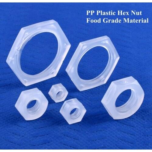 5~200pcs Food Grade PP Hex Nut M5~M16mm G1/8"~G1" Thread Aquarium Fish Tank Air Pump Hose Connectors Irrigation Water Pipe Joint