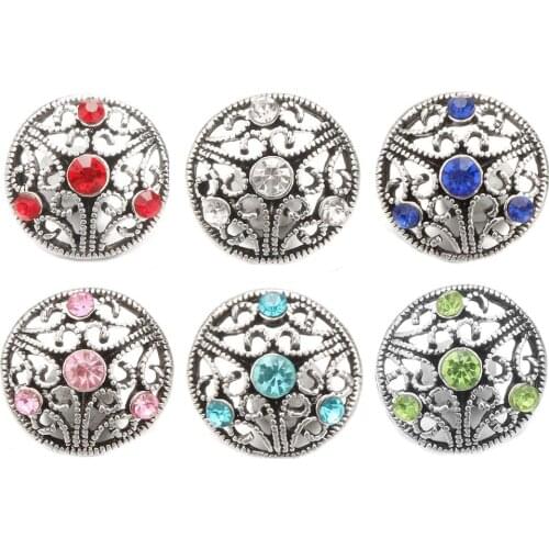 5pcs/lot New Arrival Metal Snap Jewelry Flower Snap Button Fit 18mm Snap Bracelets Bangles For Women DIY Ginger Charms