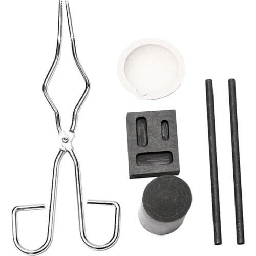 6 Pieces / Set Graphite Casting Mold Melting Furnace Melting Crucible Quartz Crucible Tongs