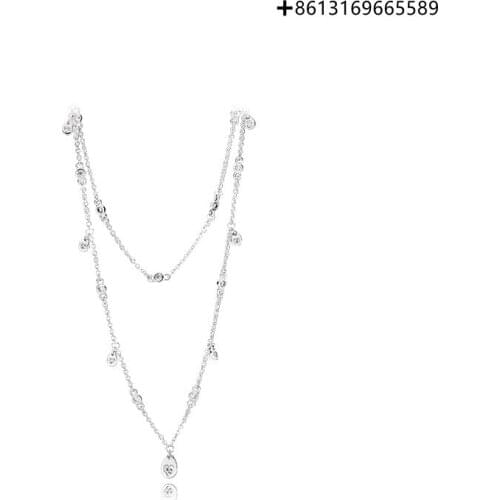 925 Pure Silver Original Reproduction 1:1 Chandelier Drop Necklace Free Package Of Mail