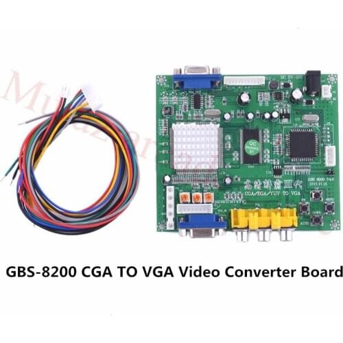 High Definition Arcade Game CGA/EGA/RGBS/RGBHV/YUV/YPBPR to VGA HD Video Converter Board With GBS-8200 standard VGA output
