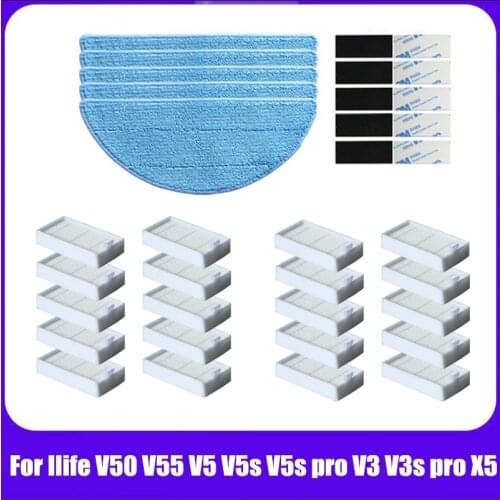 HEPA Filter Mop Cloth accessories for chuwi ilife v5s ilife v5 pro ilife x5 V3+ V5 V3 v5pro V50 V55 vacuum cleaner parts