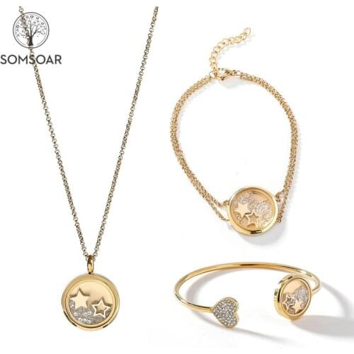 "PRESELL PRODUCT" 18mm Glass Pendant Locket Necklace Bracelet Bangle Set with Stainless Steel DIY Charm Plated Crystal inside