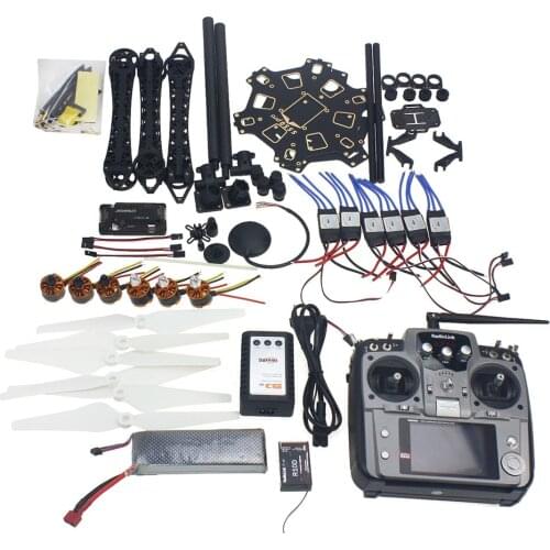 F08618-Q Full Kit RC Drone Aircraft Kit HMF S550 Frame 6M GPS APM 2.8 Flight Control AT10 Transmitte