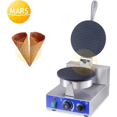 Commercial Ice Cream Waffle Cone Maker Non-stick Crispy Egg Roll Maker Electric 220v 110v Sandwich Iron Crepe Baking Pan Machine