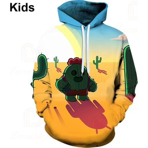 Long Sleeve Jacket Coat Spike Shooting Game Leon and Star,Crow 3d Hoodie Jacket Boys Girls Kids Sweatshirt Teen Clothes