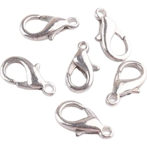 Metal Lobster Clasps Hooks 14*2mm Bracelet End Connectors For Jewelry Making Supplies DIY Necklace Buckle Handmade Accessories