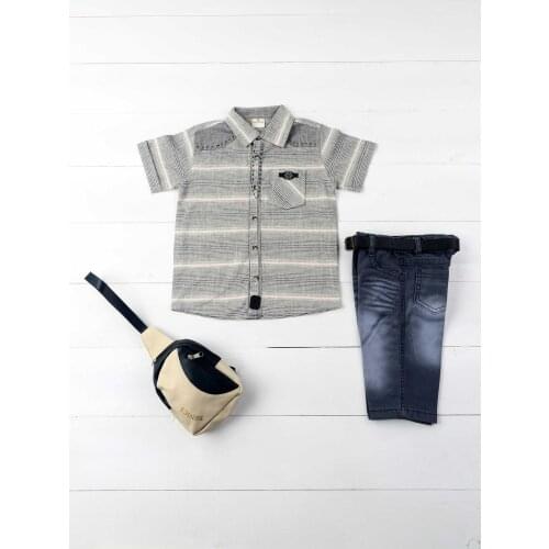 Gray Cream Male Child 4 PCs Set