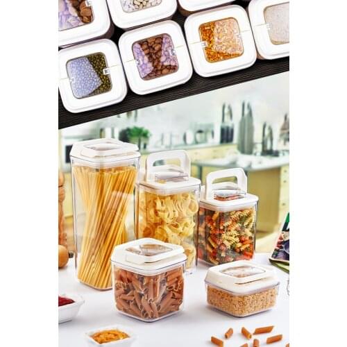 Arsimo 5 Pcs Vacuum Food Storage Container Set Square