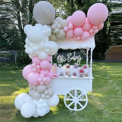 114Pcs Arch Garland Balloon Kit Baby Pink White Latex Balloons Set Birthday Wedding Party Decoration Baby Shower Globos Supplies